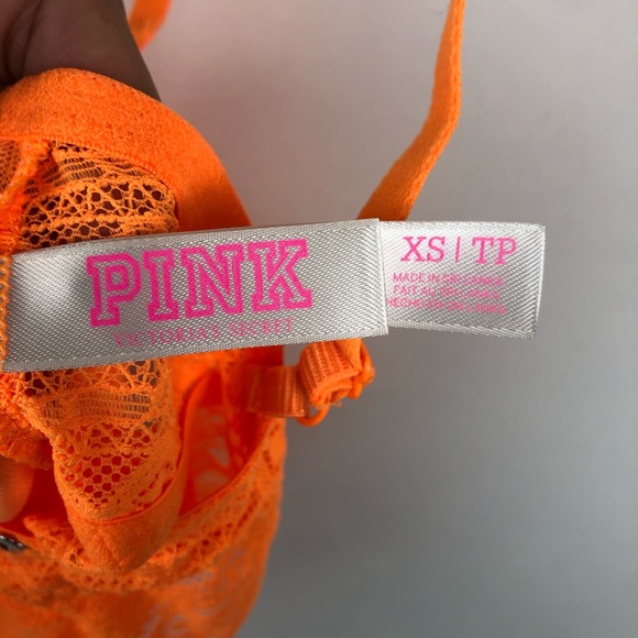 Pink by Victoria Secret Orange Lace Bralette - Picture 5 of 7